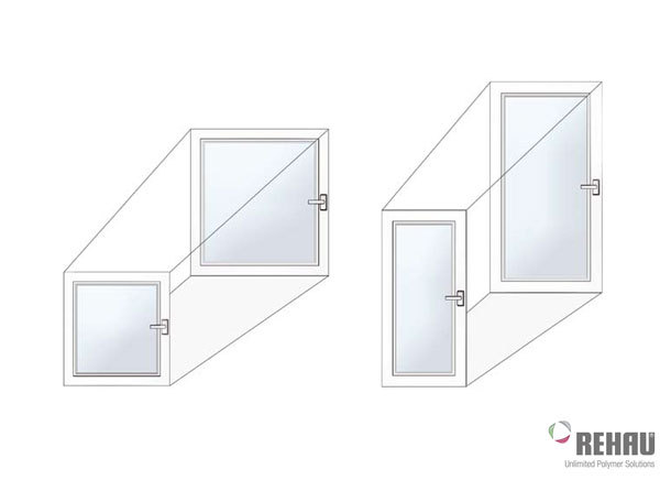 Standartinio lango palyginimas su Brillant-Design langu